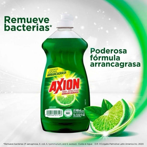 Axion Dishwashing Liquid Soap, Lemon Scent, 400ml Arrancagrasa