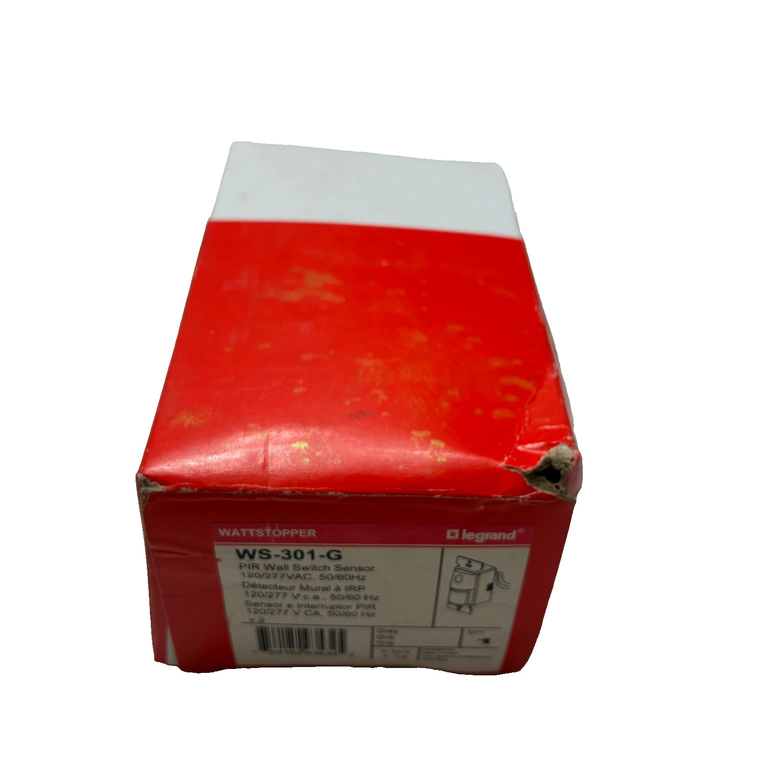 LEGRAND WATTSTOPPER PW-301-G Passive Infrared (PIR) Wall Switch Sensor