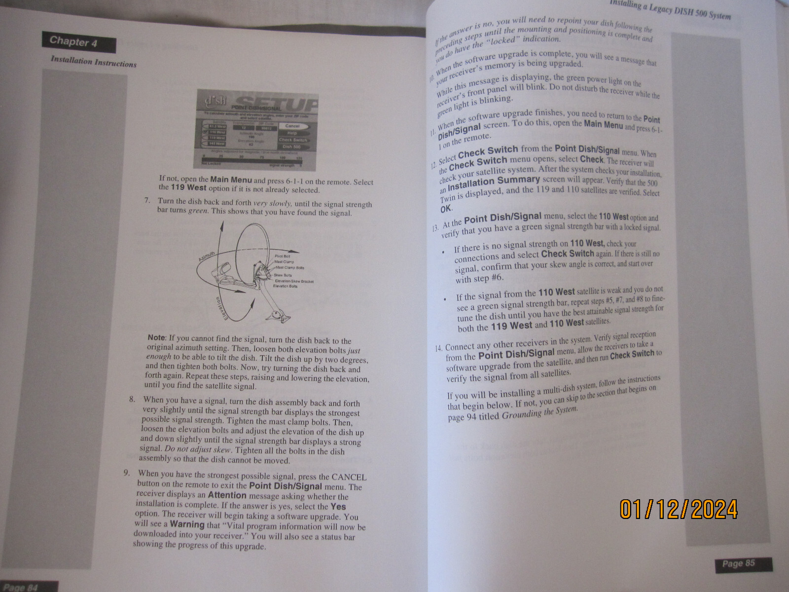 DishPro Satellite System User's Guide # 115635, copyright 2002 book PREOWNED