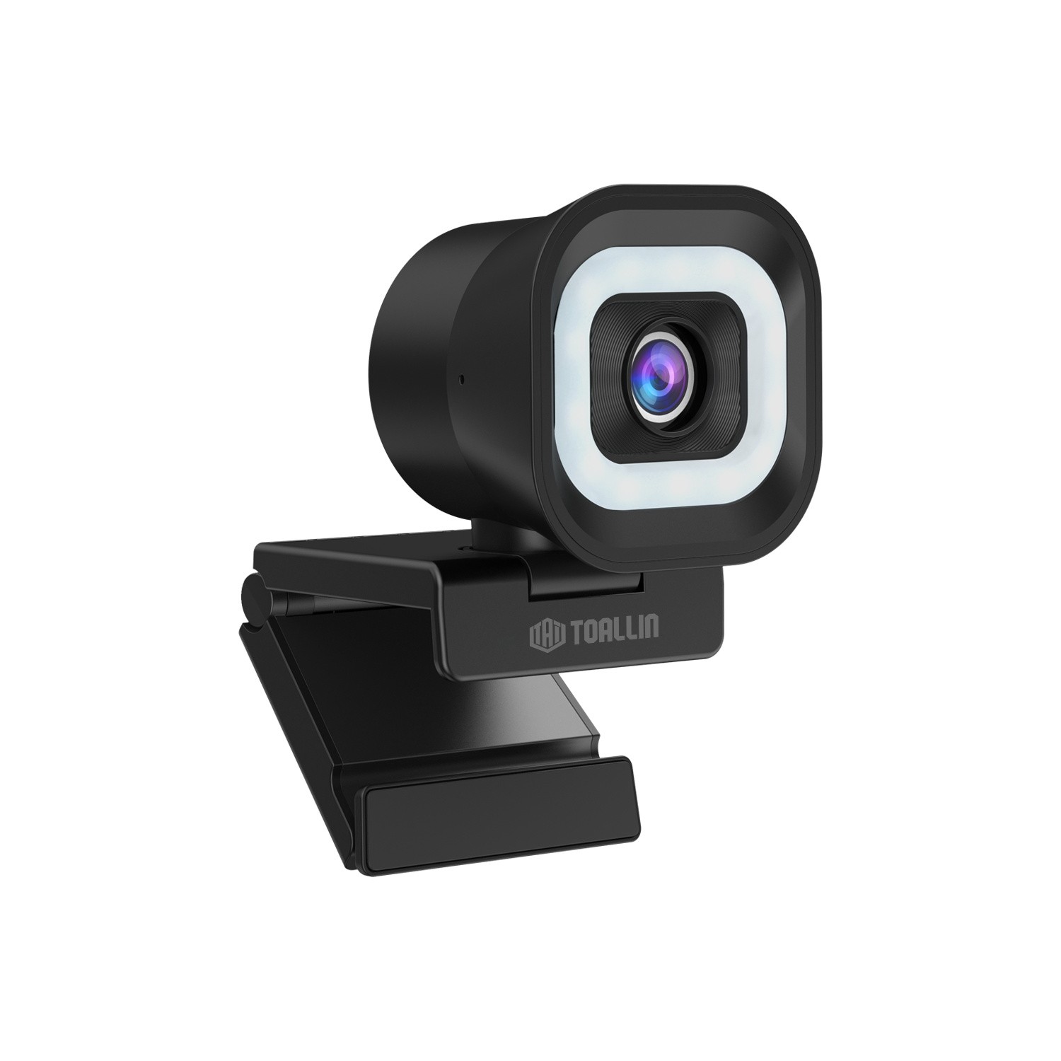 TOALLIN 4K UHD PDAF Webcam 5-level adjust Ring Light,USB Connection,Plug & play