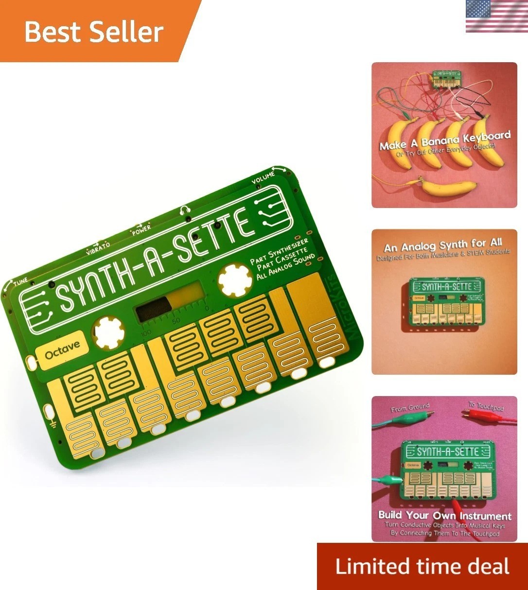 Synth-a-Sette: Cassette-Sized Portable Analog Synth for Creative Musicians