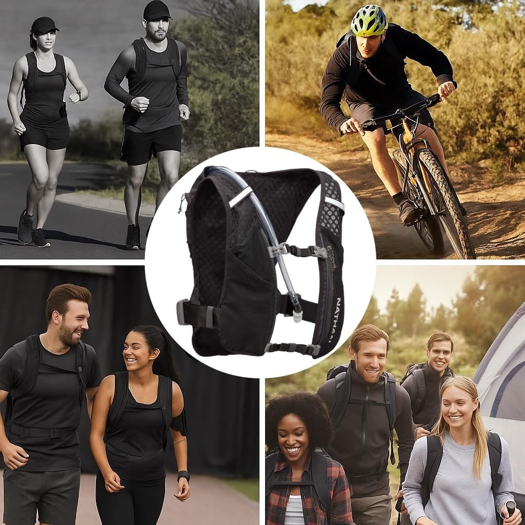 Nathan Quick Start 3.0 6L Black/Reflective Silver OSFM Hydration Pack