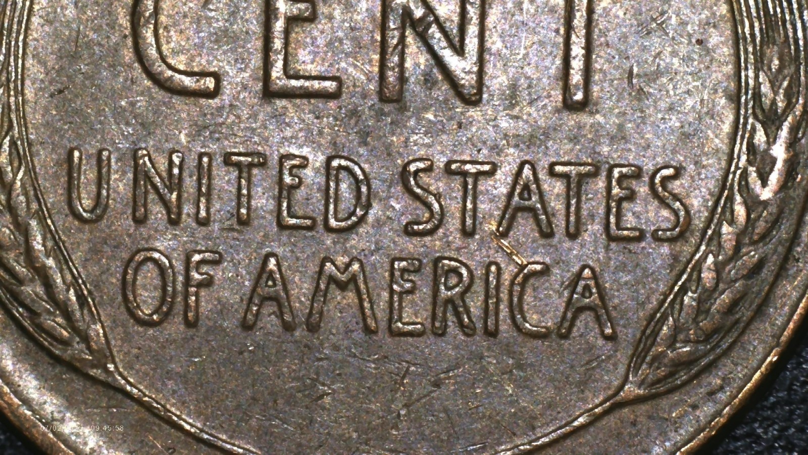 1950 D Wheat Penny Error - RPM - Strong Double Strike Rev #E02