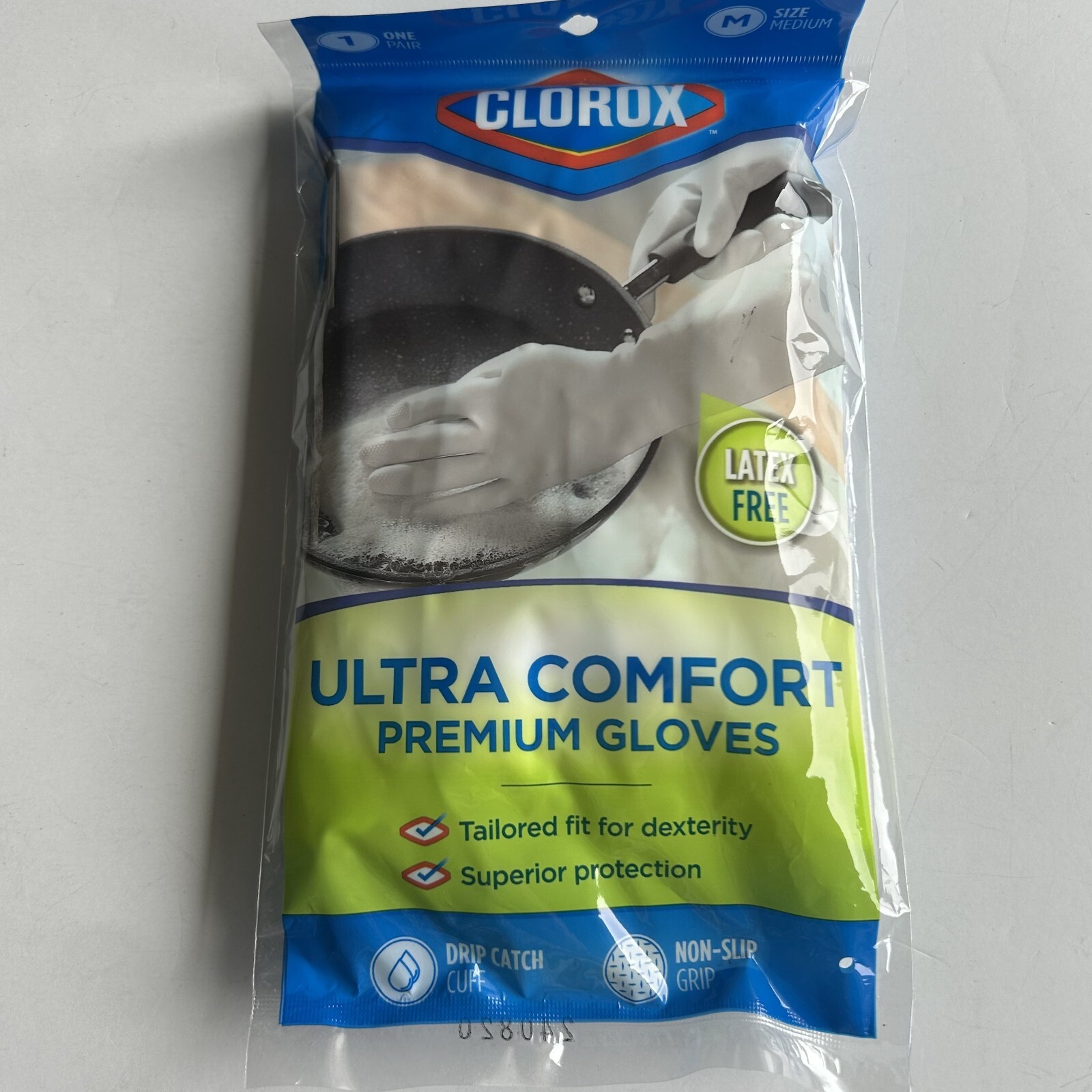 Clorox Ultra Comfort Premium Latex Free Gloves 1 Pair Size Medium