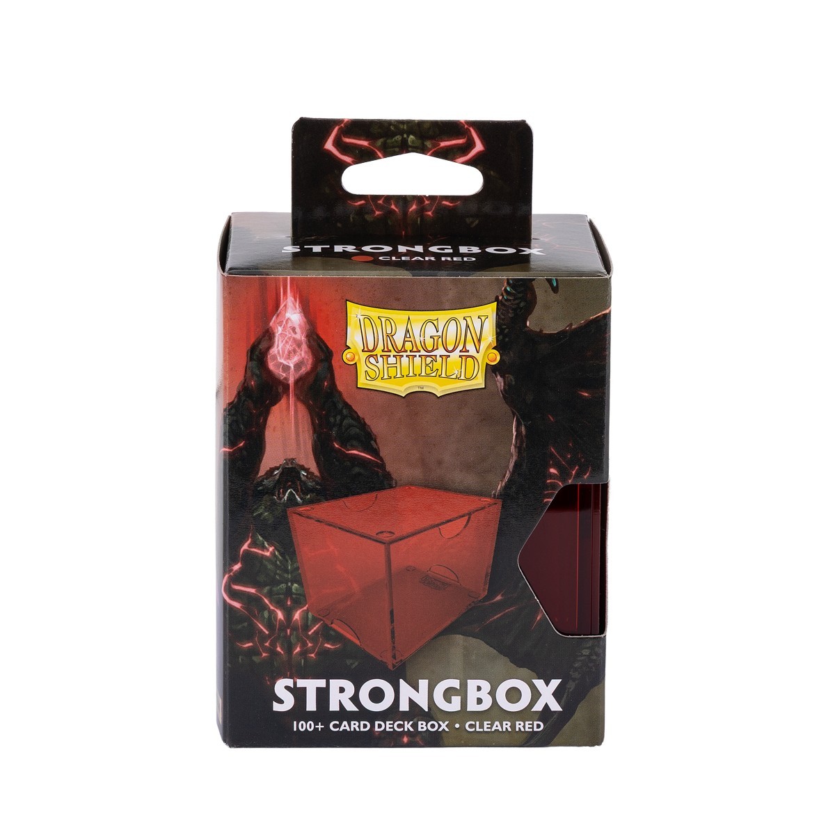 Dragon Shield: Strongbox Card Deck Box - Clear Red 100CT