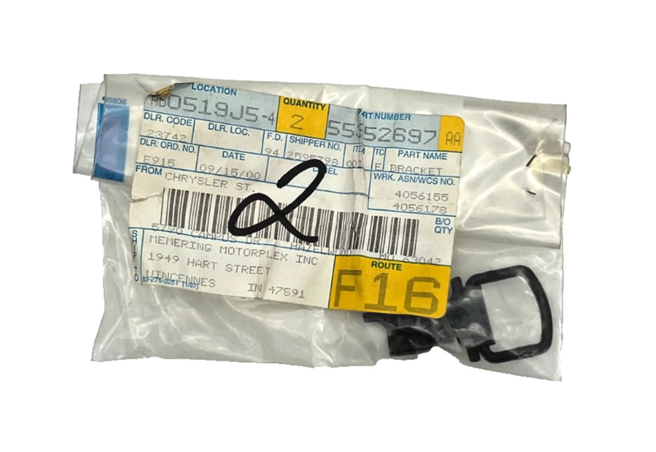 NOS Mopar Cargo Tie Down Bracket 55352697AA 1997–2001 Jeep Cherokee XJ (2pc.)
