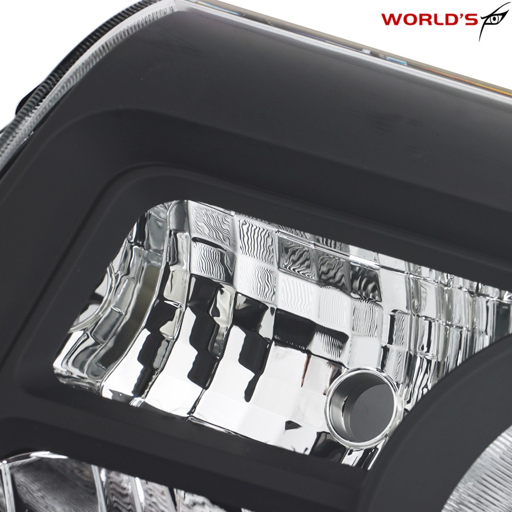 Left+Right For 2009 2010 2011 Honda Pilot Halogen Black Headlight Amber Corner