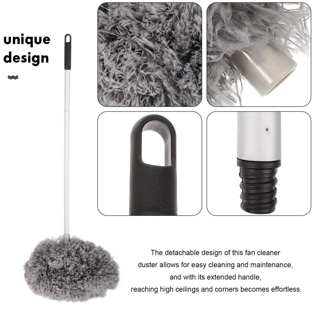 Multipurpose Ceiling Fan Cleaner Duster With Extendable Handle And Brush