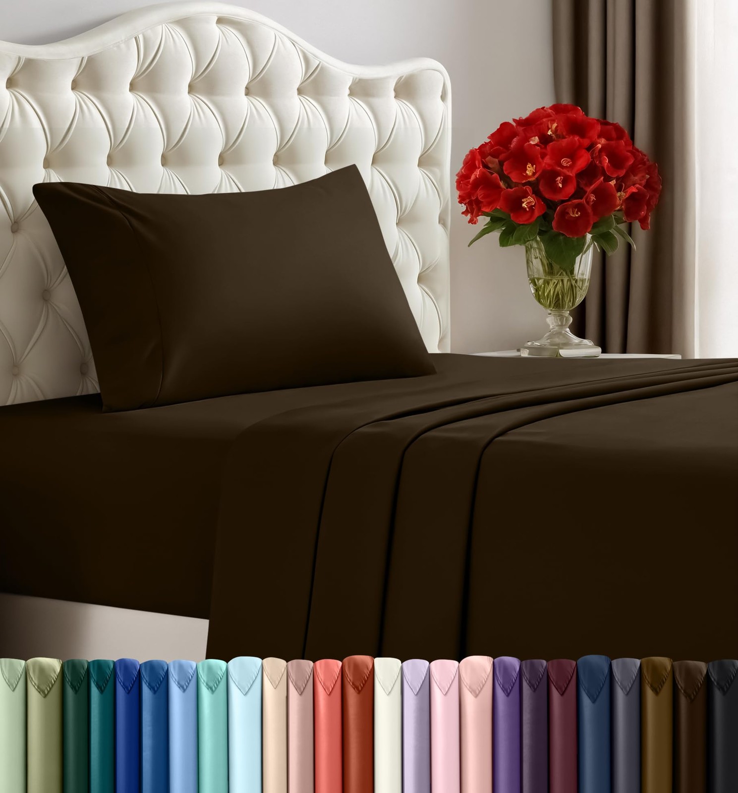 Utopia Bedding Twin Bed Sheets Set - 3 Piece Bedding - Brushed Microfiber - S...