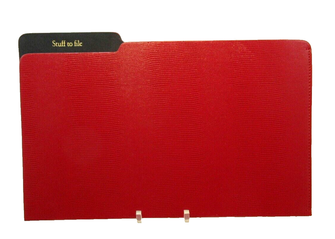 Legal Size File Folder Leather Graphic Image Snakeskin Embossed Stuff to File