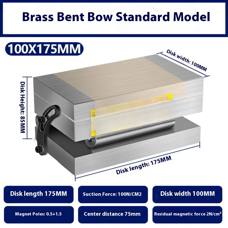 100×175 String-shaped Magnetic Workbench Brass Surface Grinding Head