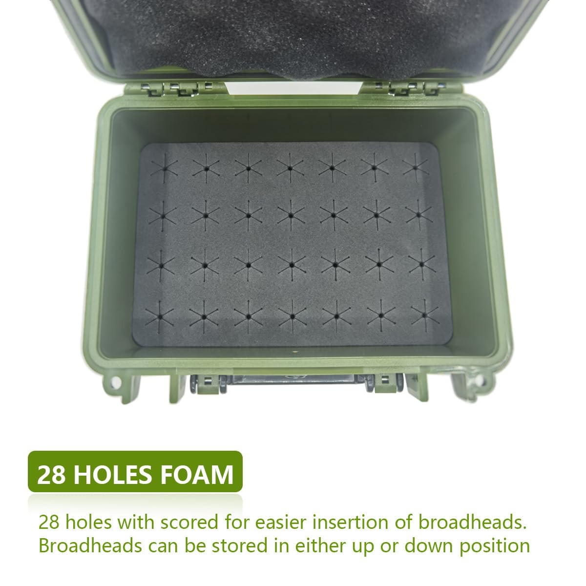 Archery Broadhead Box Hunting Accessory Case Holds 28 Broadheads (Case Only)