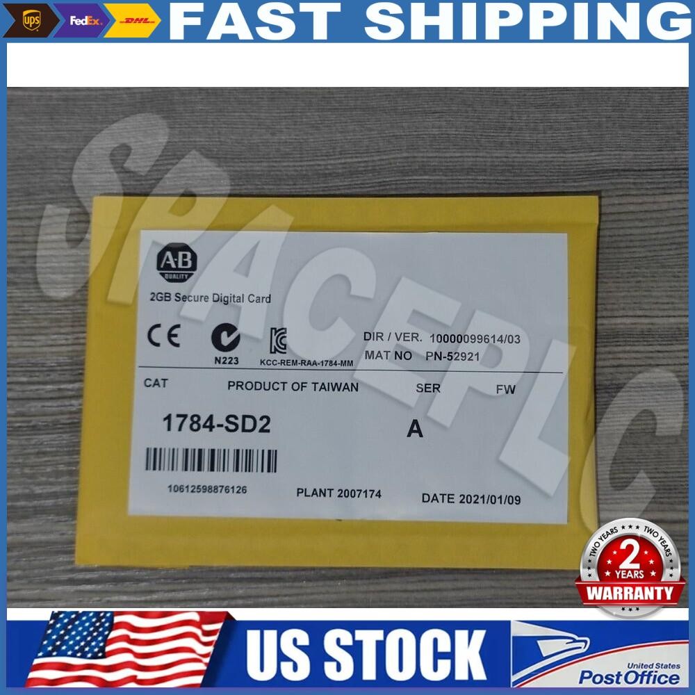 New AB 1784-SD2 Secure Digital Memory Card 2GB in Bag Sealed 1784SD2 US Free Tax