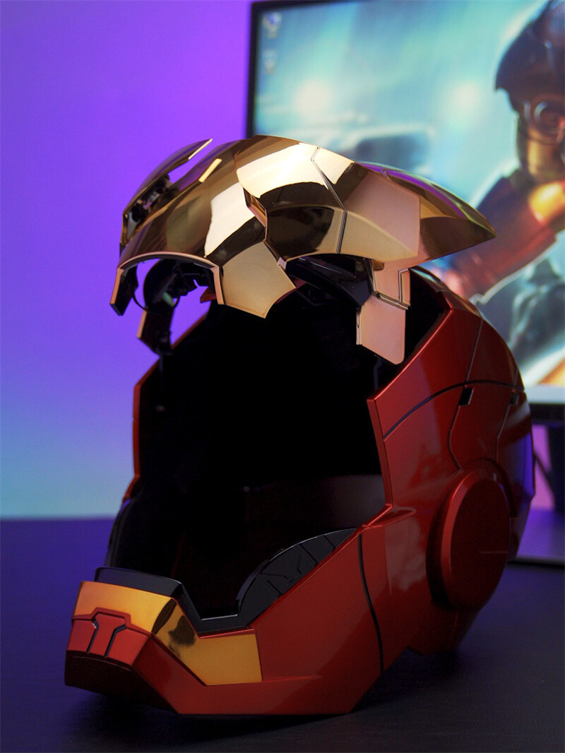 AUTOKING Iron Man MK5 1:1 Helmet Wearable Voice-control Mask Cosplay Golden Ver.