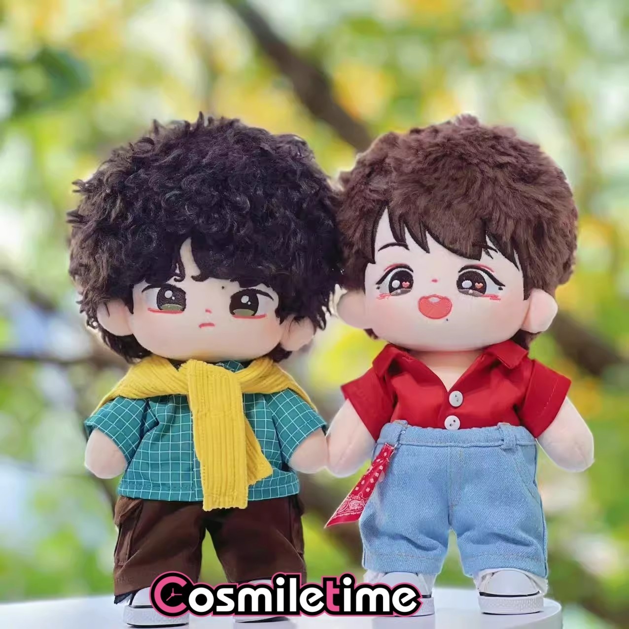 The Untamed Xiao Zhan Clothes Fit 20cm Plush Doll Green Checkered Shirt Gift YZ