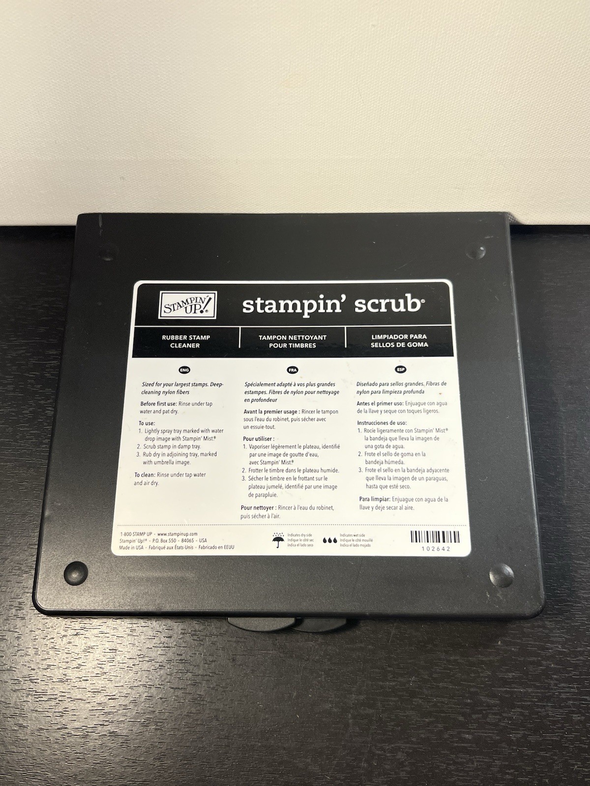 Stampin Up Retired STAMPIN SCRUB Two-Sided Stamp Cleaner Nylon Fiber