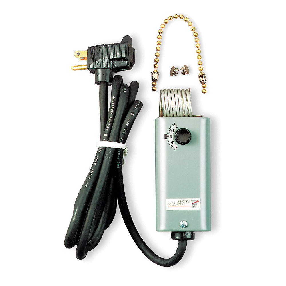 JOHNSON CONTROLS A19BAG-1E Portable Heat Tstat,Analog,NP,95/35F 2E535