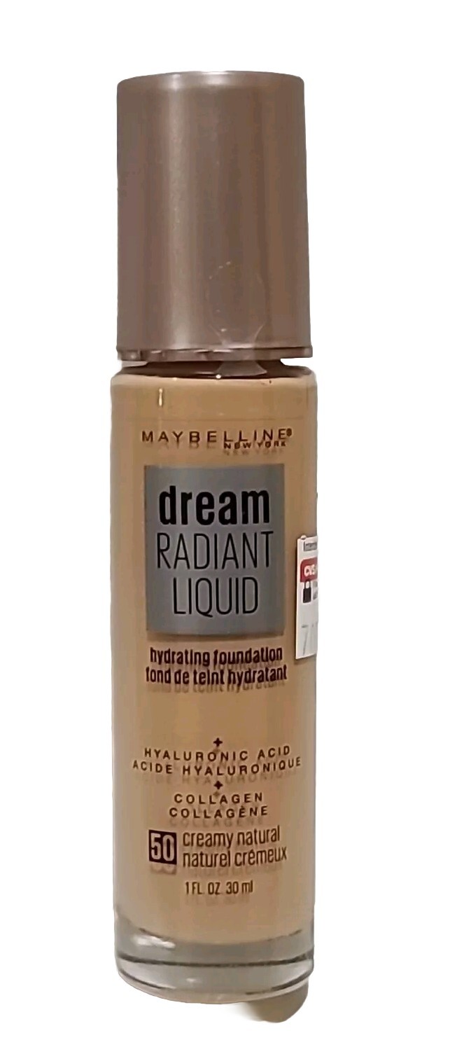 MAYBELLINE • Dream RADIANT LIQUID • Hydrating Foundation  # 50   CREAMY NATURAL