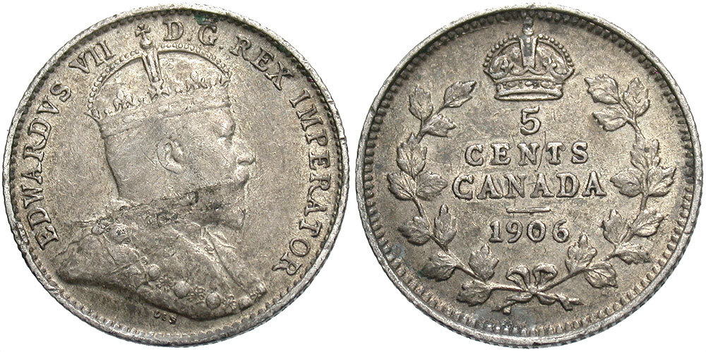 CANADA 1906 5 Cents #WC70725