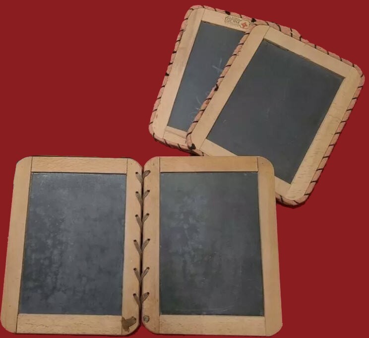 Spirit Slates Very Early School House Rare Real Slates Magic Trick Mentalism