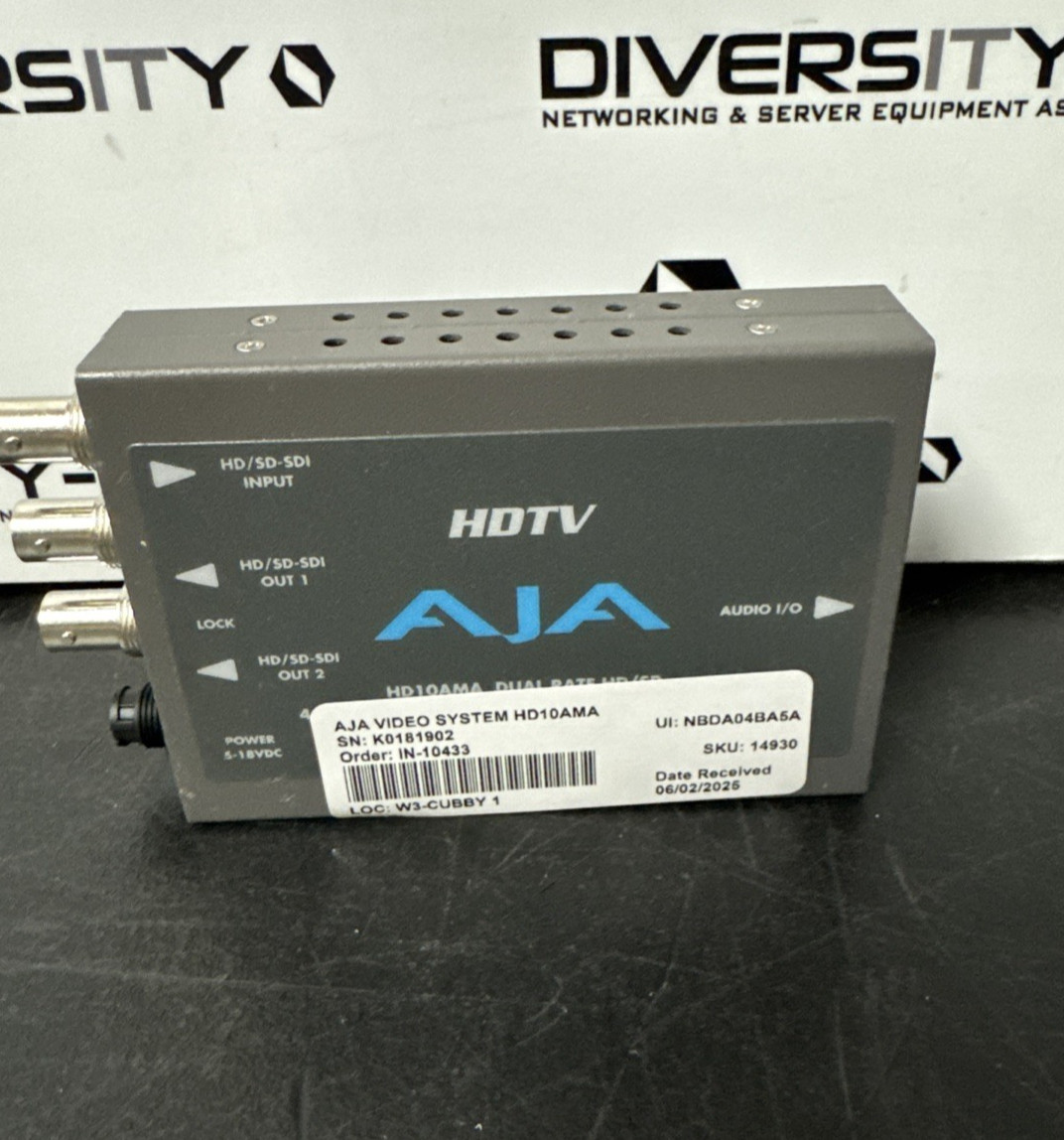 AJA HD10AMA Dual Rate HD/SD 4-Channel Balanced Audio Embedder/Disembedder