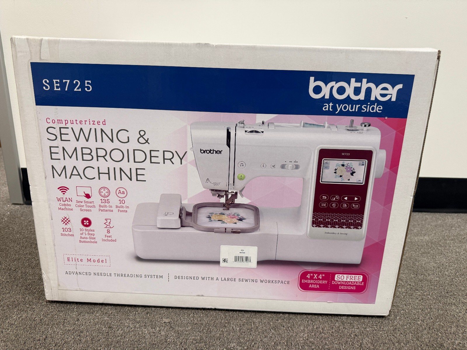 Brother SE725 Computerized Sewing/Embroidery Machine LCD USB Wireless LAN