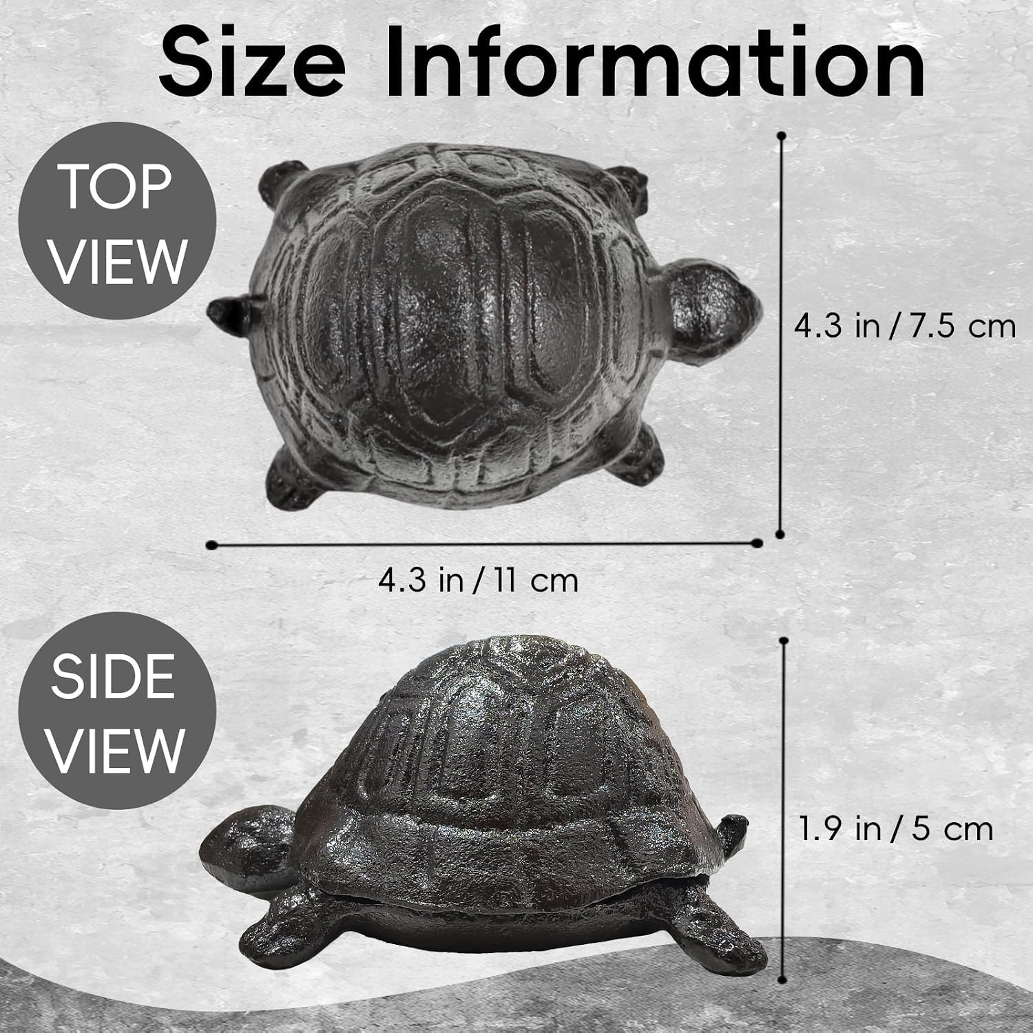 Cast Iron Turtle Key Hider, Hide a Key outside Turtle Statues Key | Box, Spare
