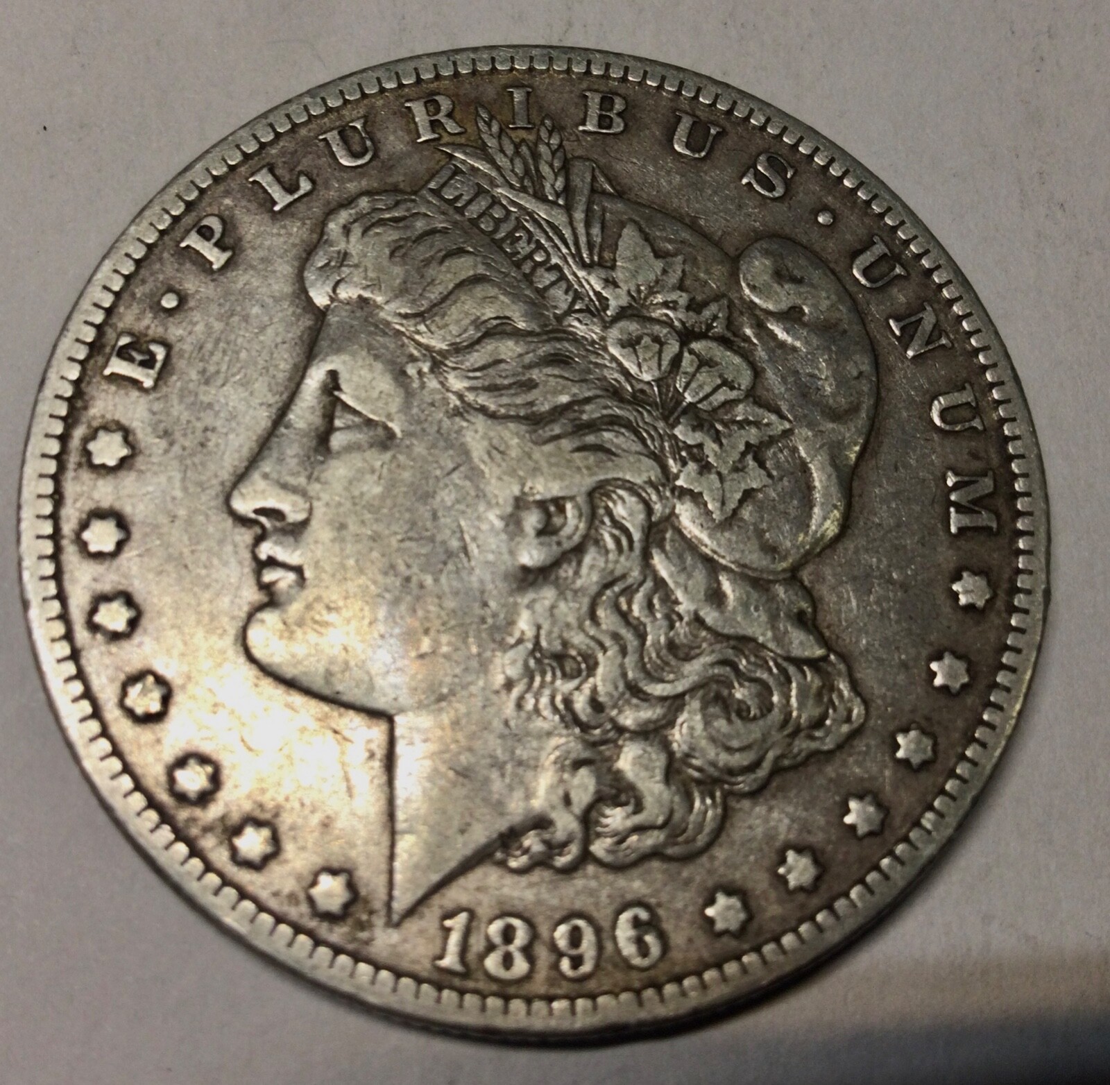 1896O Morgan Silver Dollar nice Circulated Coin pleasing Even Grey #F
