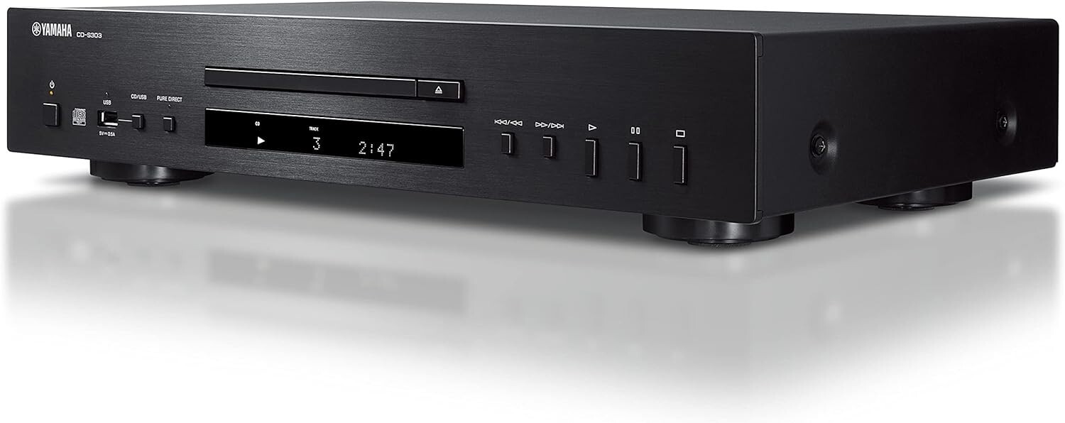 YAMAHA CD-S303(B) Single-disc CD Player Black w/Remote Control new free shipping