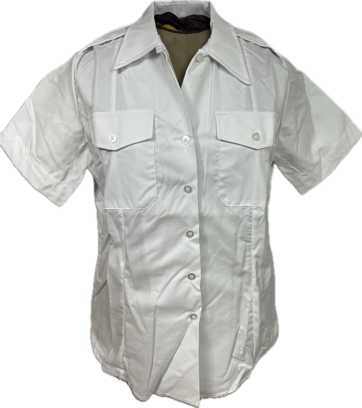 NEW US Navy Officer / CPO Women's Dress White Short Sleeve Shirt 38B - 14N USN