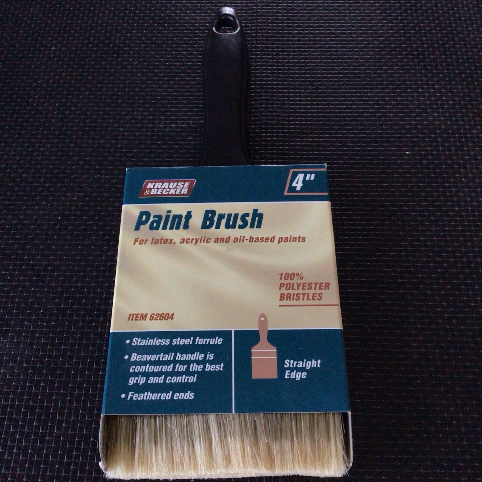 Krause Becker 4" Inch Paint Brush Latex / Acrylic/ Oil Based Paints