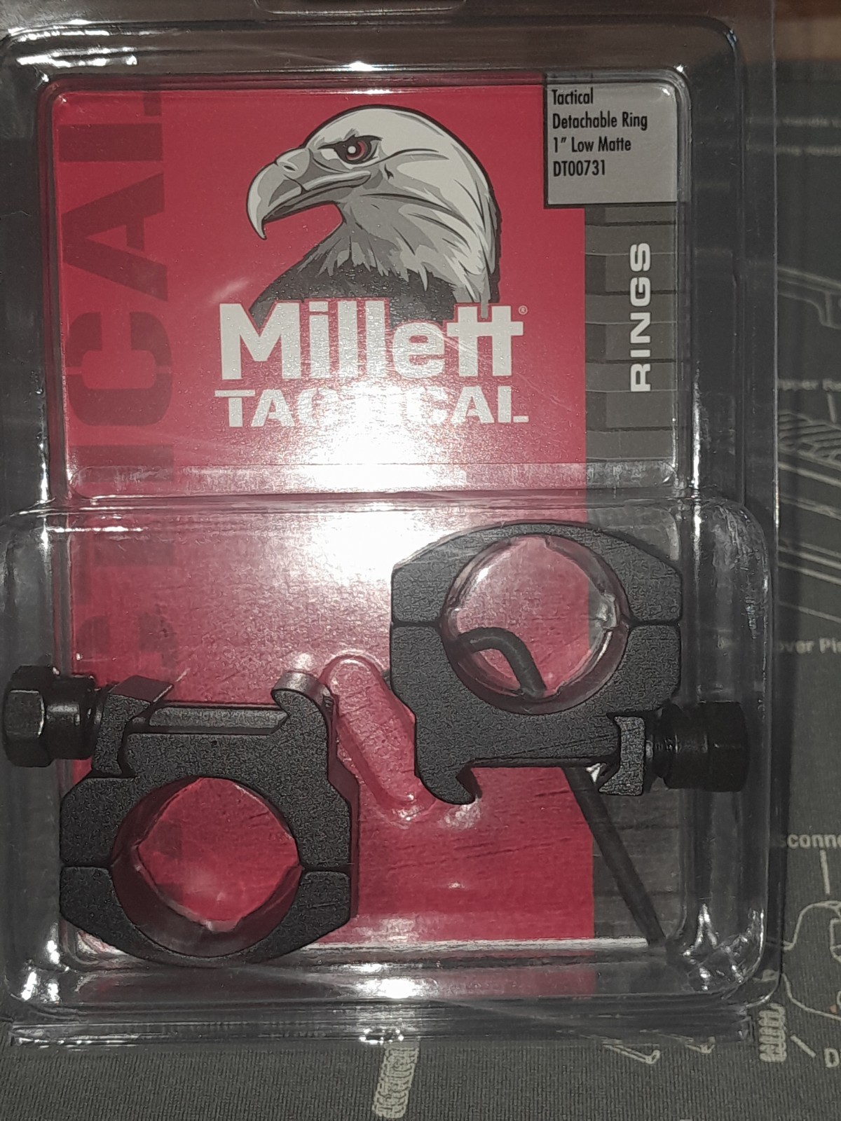 Millett Tactical Scope Rings 1" Low #DT00731