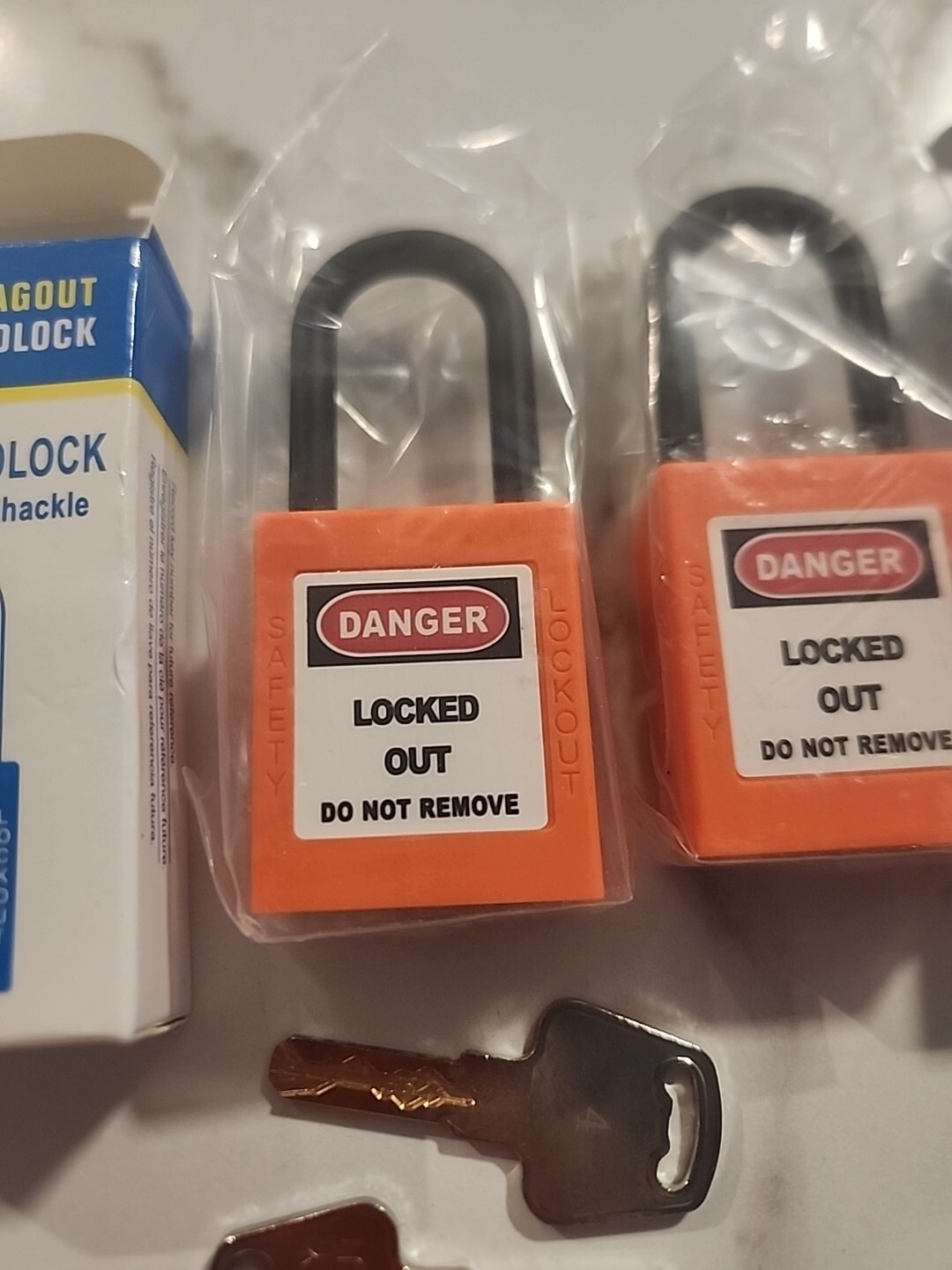 TWO-PACK 2X Lockout Tagout Safety Locks Padlock,1 Key Per Lock (2 Locks 2 Keys)