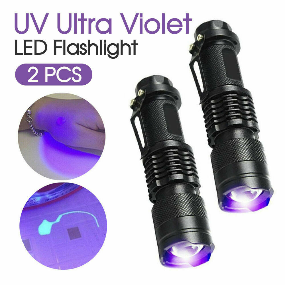 UV Ultra Violet LED Flashlight Blacklight Light 395 NM Inspection Lamp Torch USA