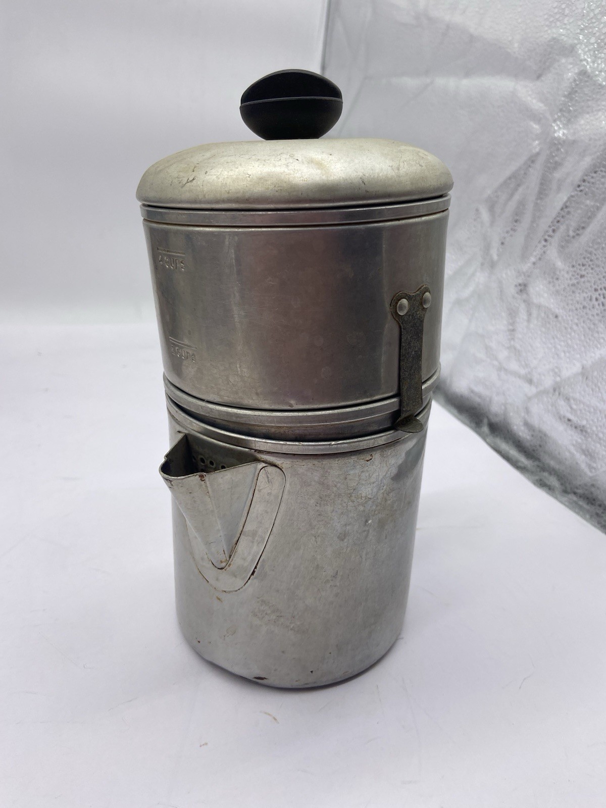 VTG WEAR EVER 3046 Aluminum Drip-O-Lator Coffee Maker Pot  2-4-6 CUPS CAMPING