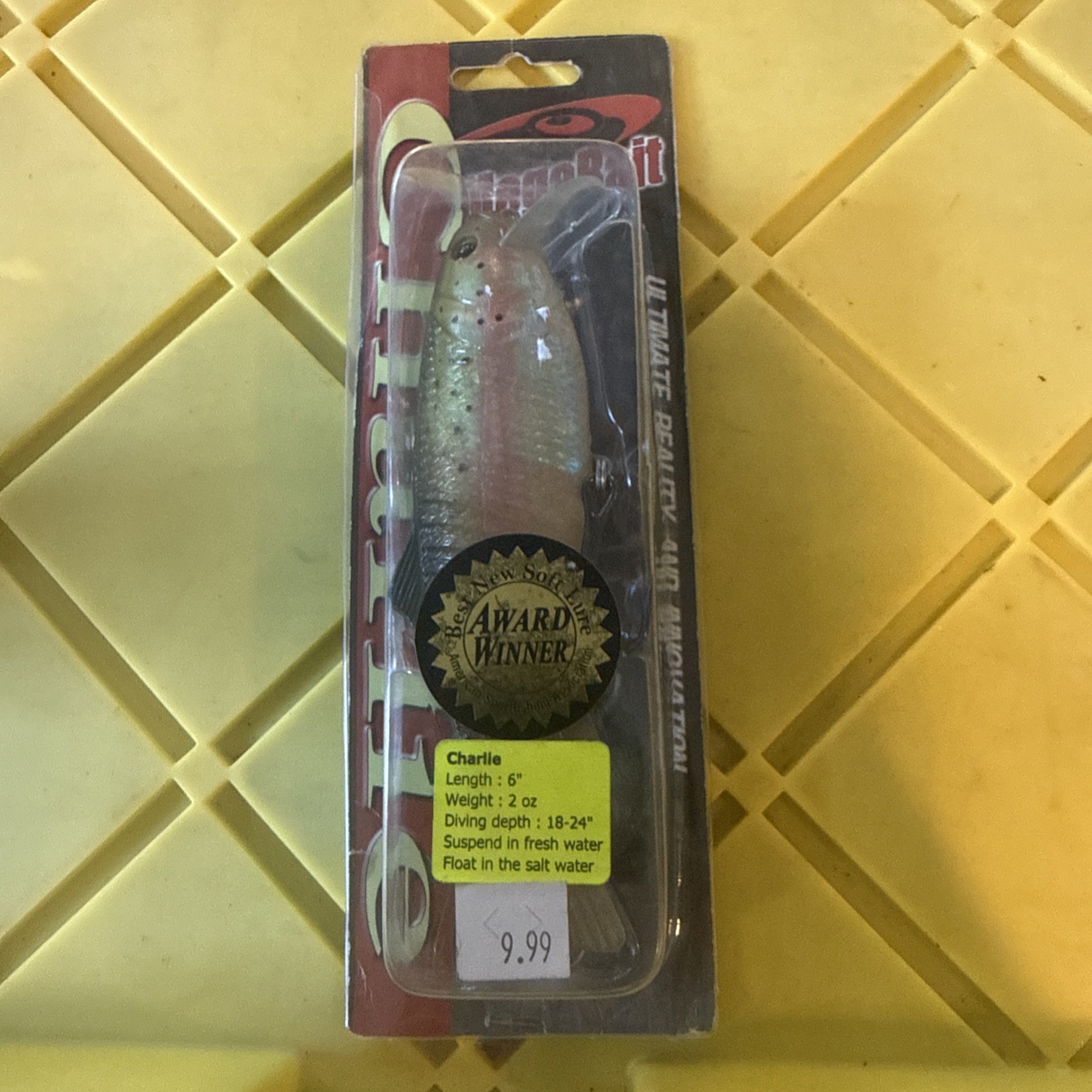 ⚡️Vintage Megabait Charlie 6" 2oz #07402  Mega Bait  Rainbow  Trout - RARE