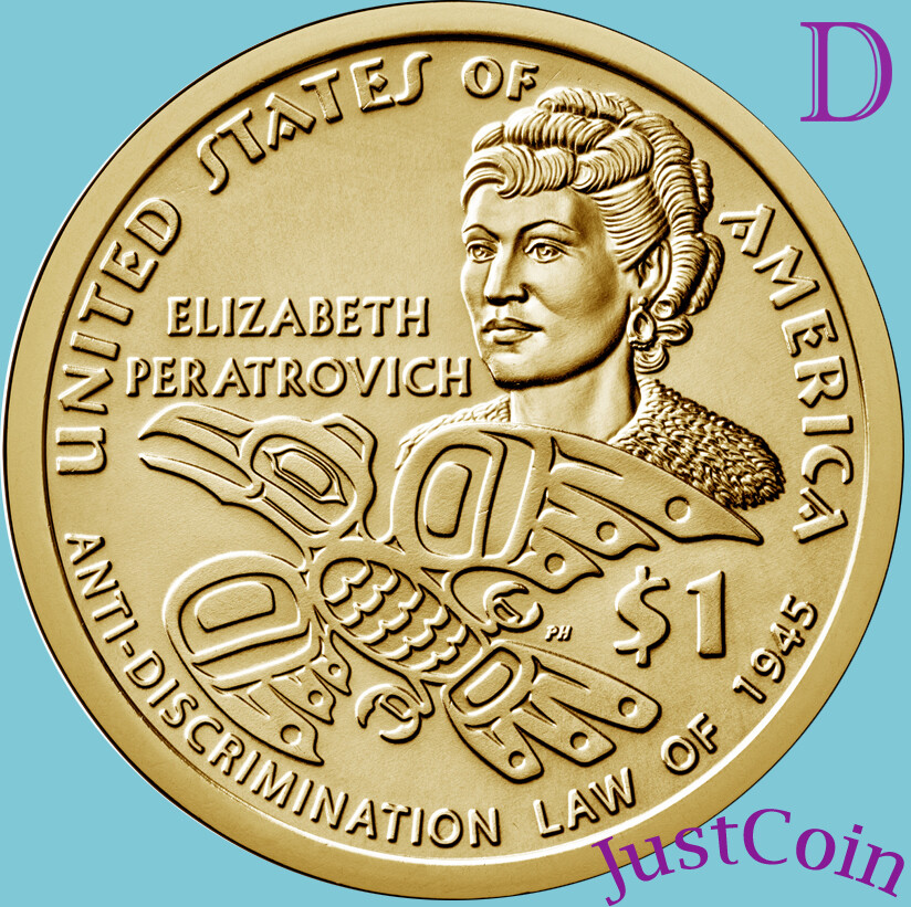 2020-D NATIVE AMERICAN DOLLAR ELIZABETH PERATROVICH UNCIRCULATED