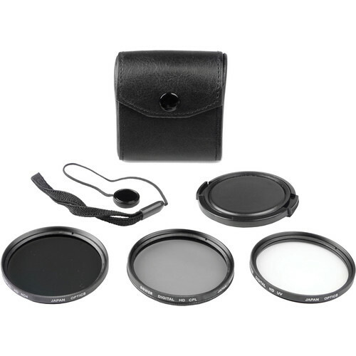 New Digital 58mm Filter Kit UV, Circular Polarizer, ND + Pouch and Lens Cap