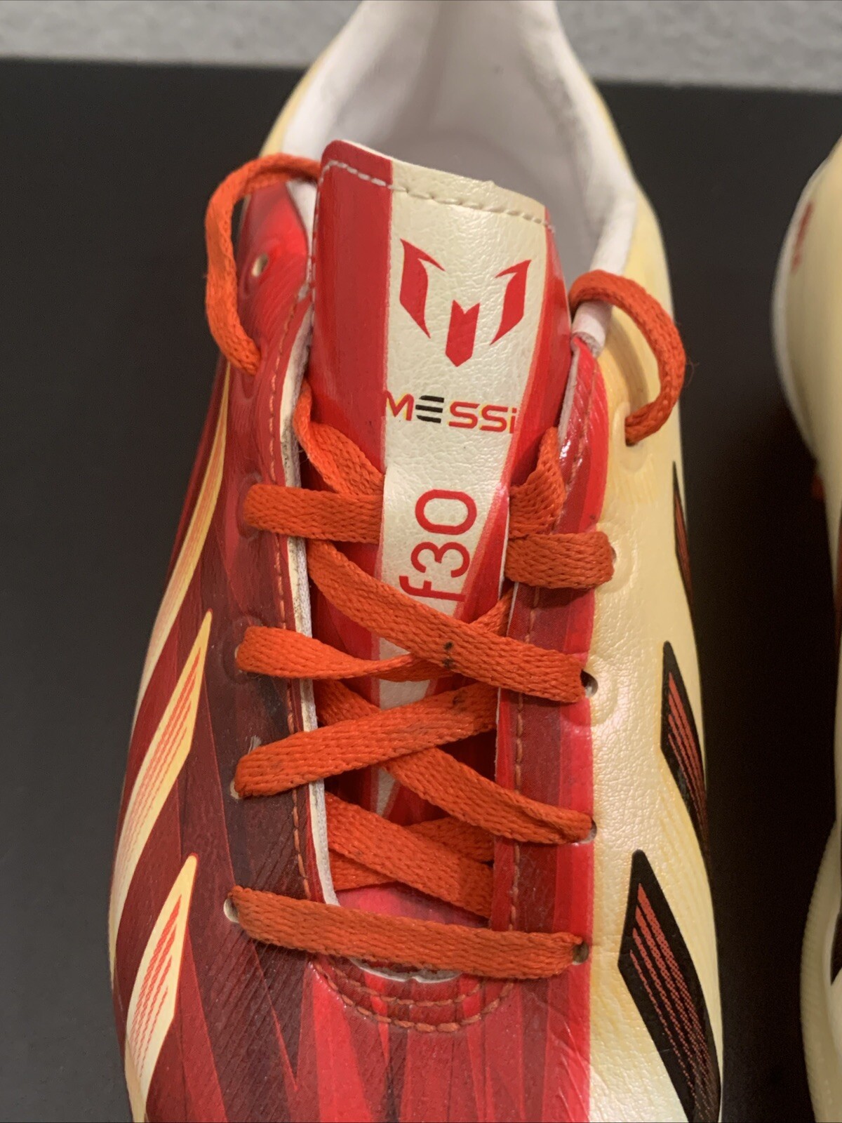 Adidas Messi F30 TRX FG Soccer Cleats White Red Black [G65393 Size 1