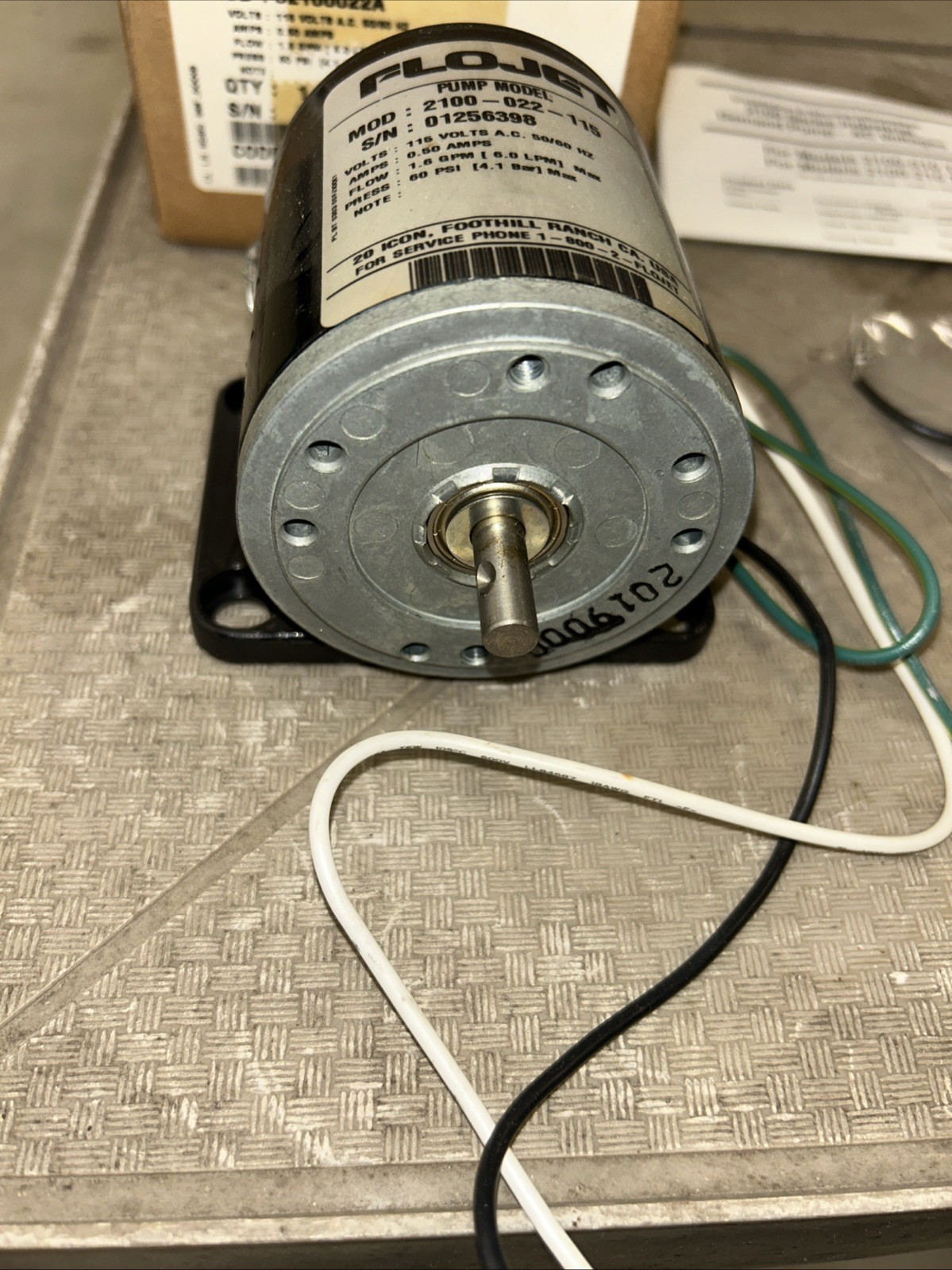 Flojet Motor For Pump Model 2100-022-115
