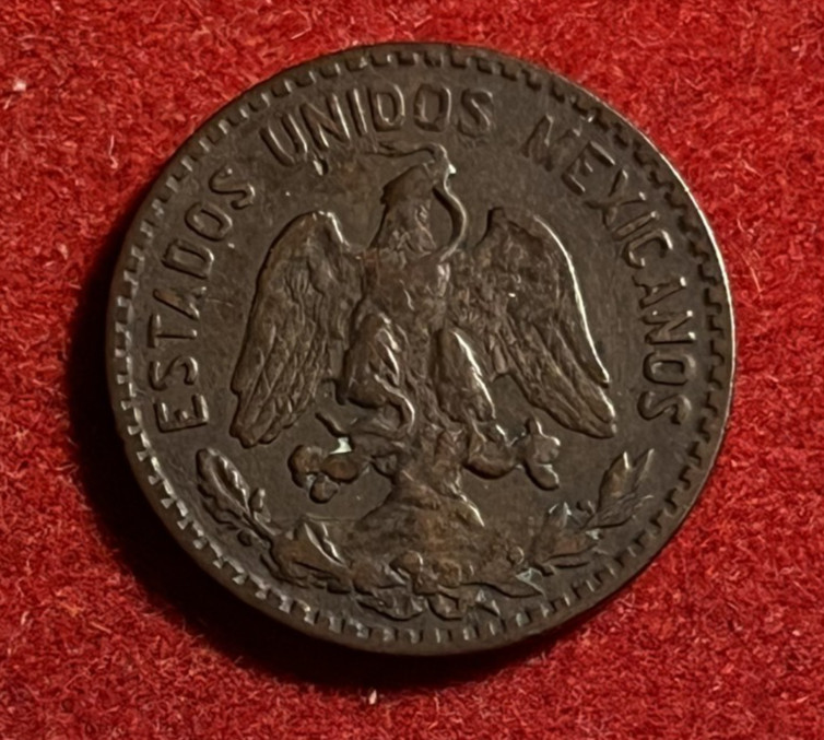 Mexico 2 Centavos 1915 Zapata Issue Reduced Size Bronze Coin KM#420 T11189