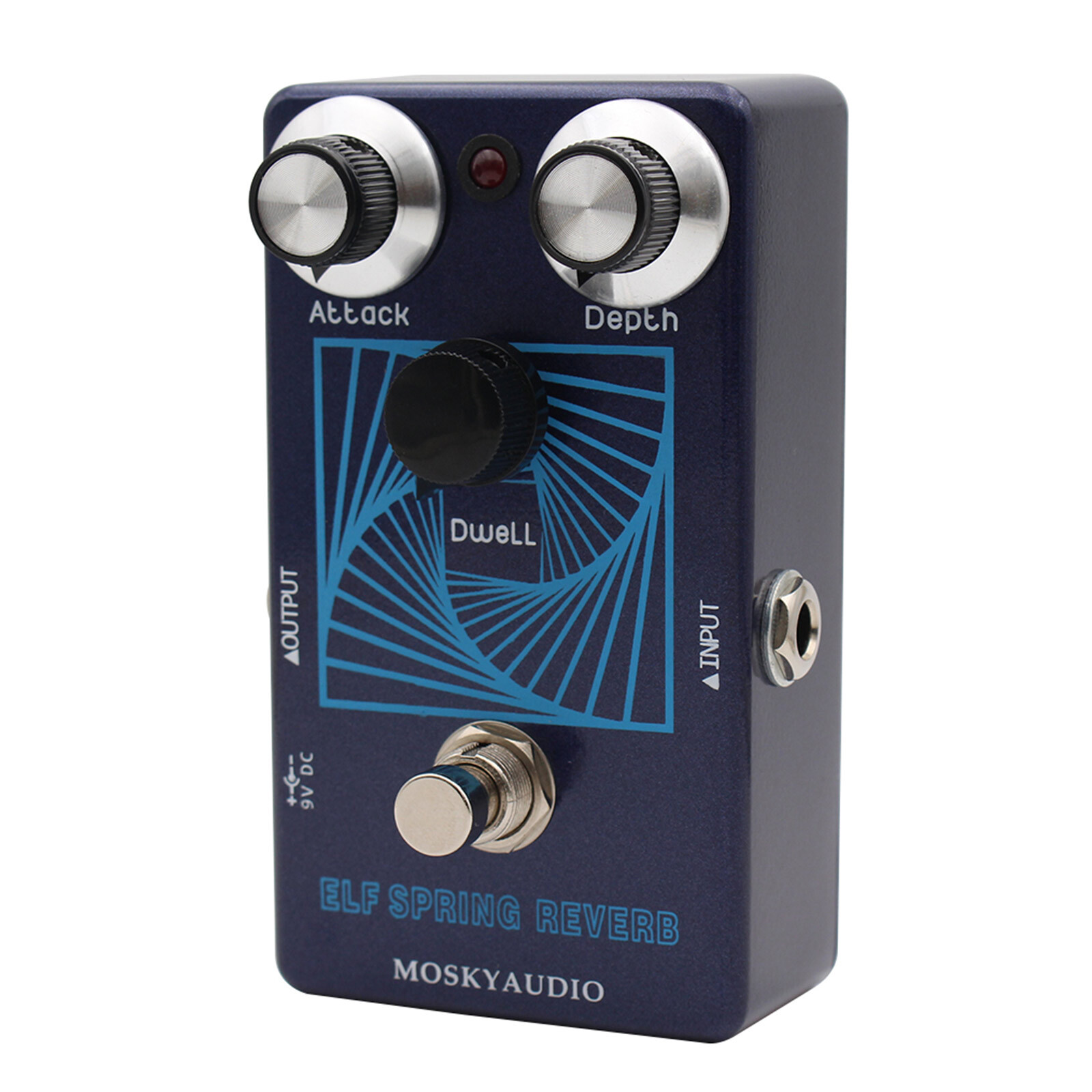 MOSKYAUDIO ELF SPRING REVERB Guitar Effect Pedal Attack/Depth Knob Slapback/Echo