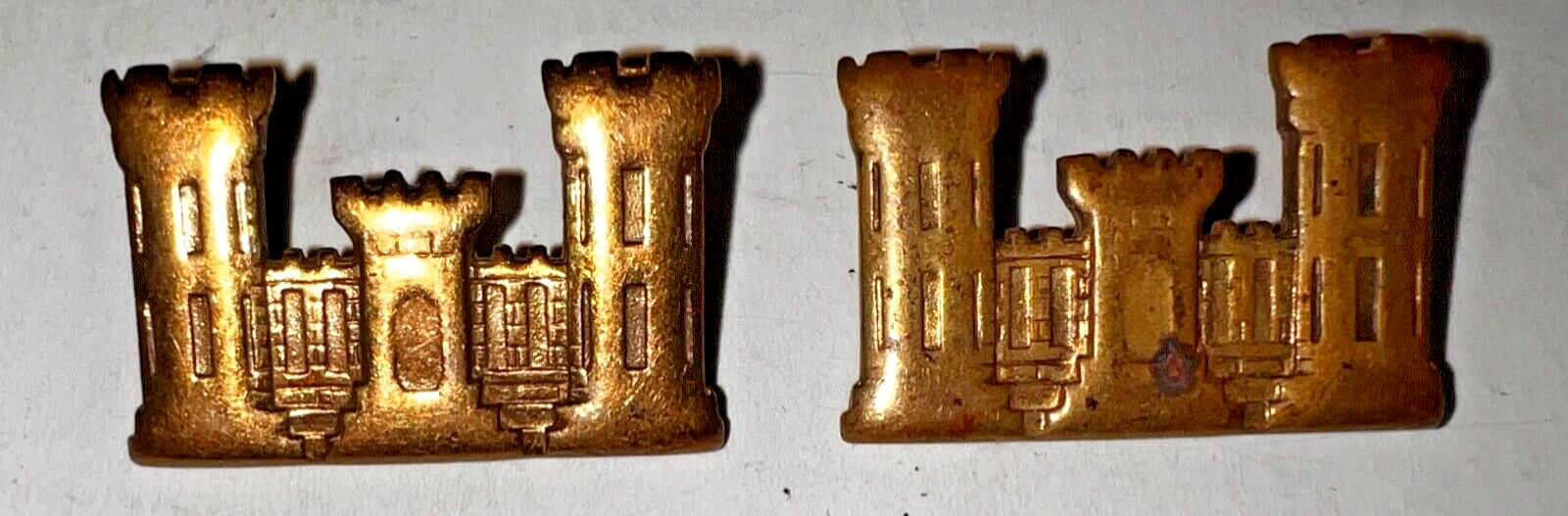 Vietnam War US Army Officer Engineer Regt Regiment THEATER MADE Pair of Insignia