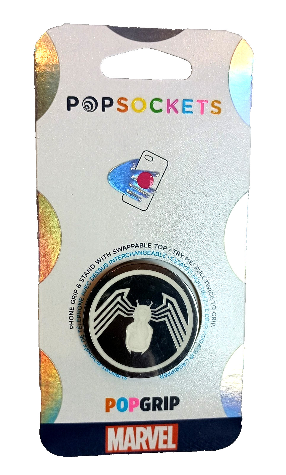 Marvel Comic Venom Enamel Cell Phone Popsockets Grip Device New NOS
