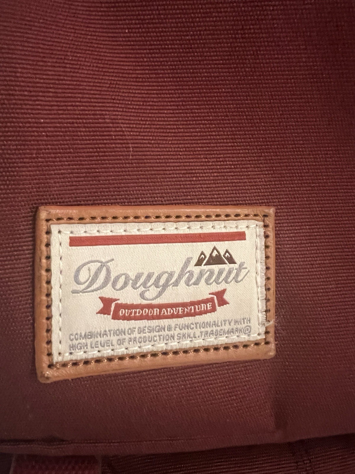 Doughnut Toast Model Burgundy Nylon Backpack