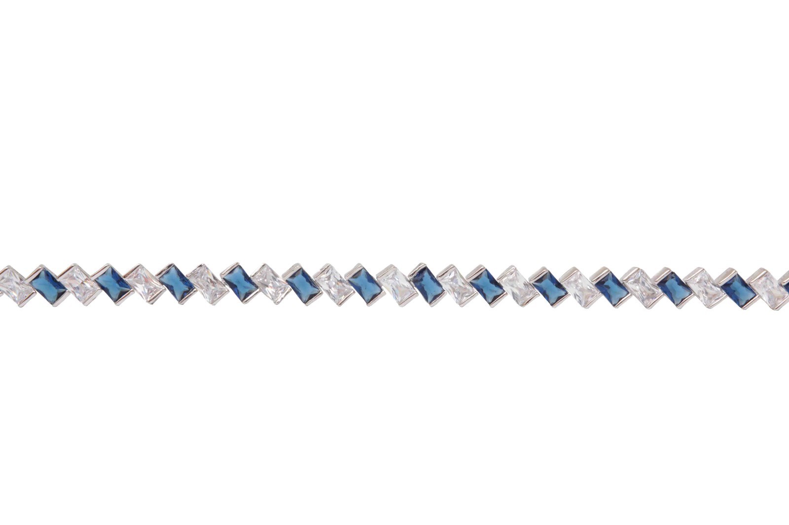 Jewelry Components 40 (24")  lengths no clasps - Sew On  Diagonal Sapphire Clear