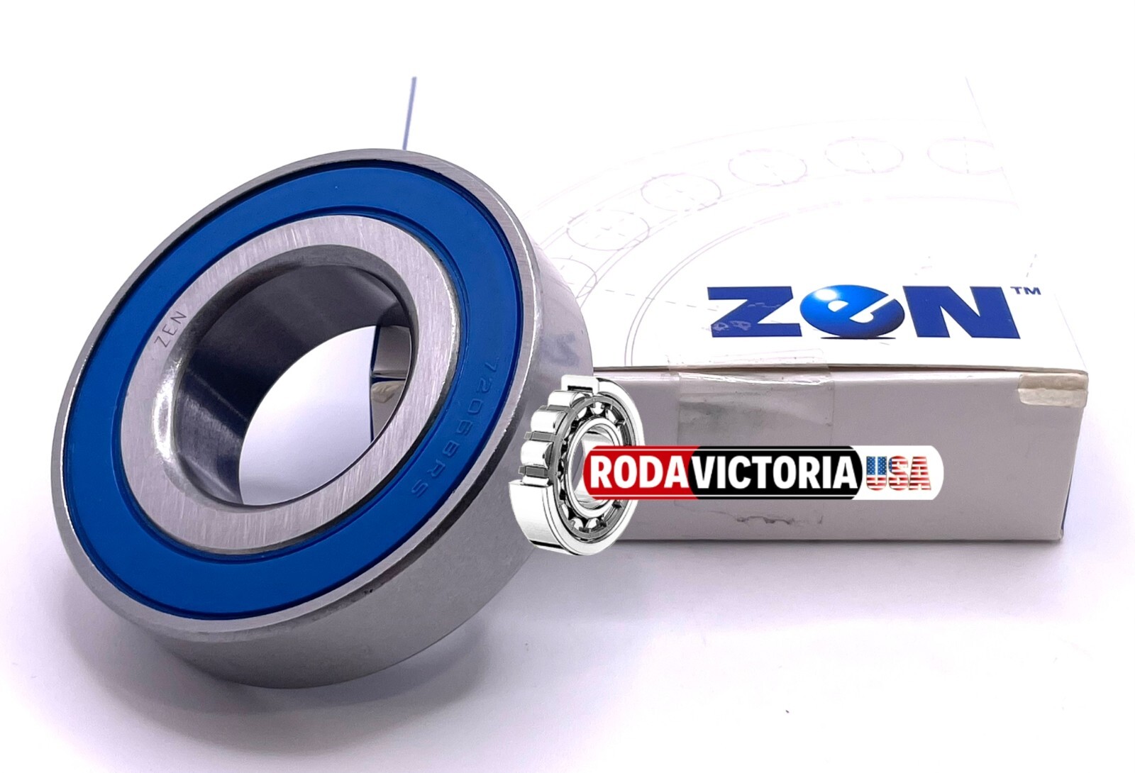 ZEN 7206 B 2RS Sealed Single Row Angular Contact Bearing 30x62x16mm 72062RS