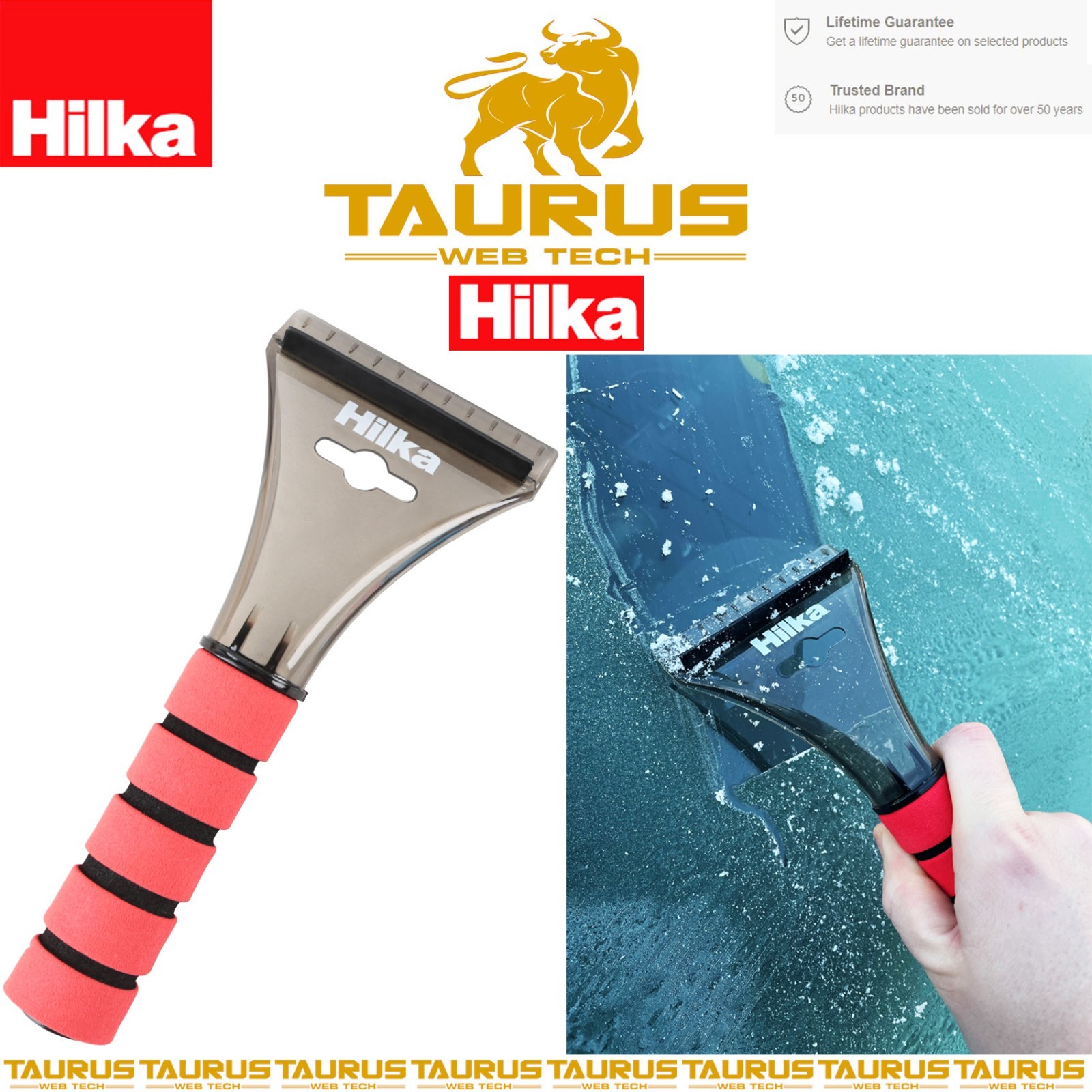 HILKA Soft Grip Ice Scraper EVA Sponge Handle Cover DIY ABS Plastic UK FREE P&P