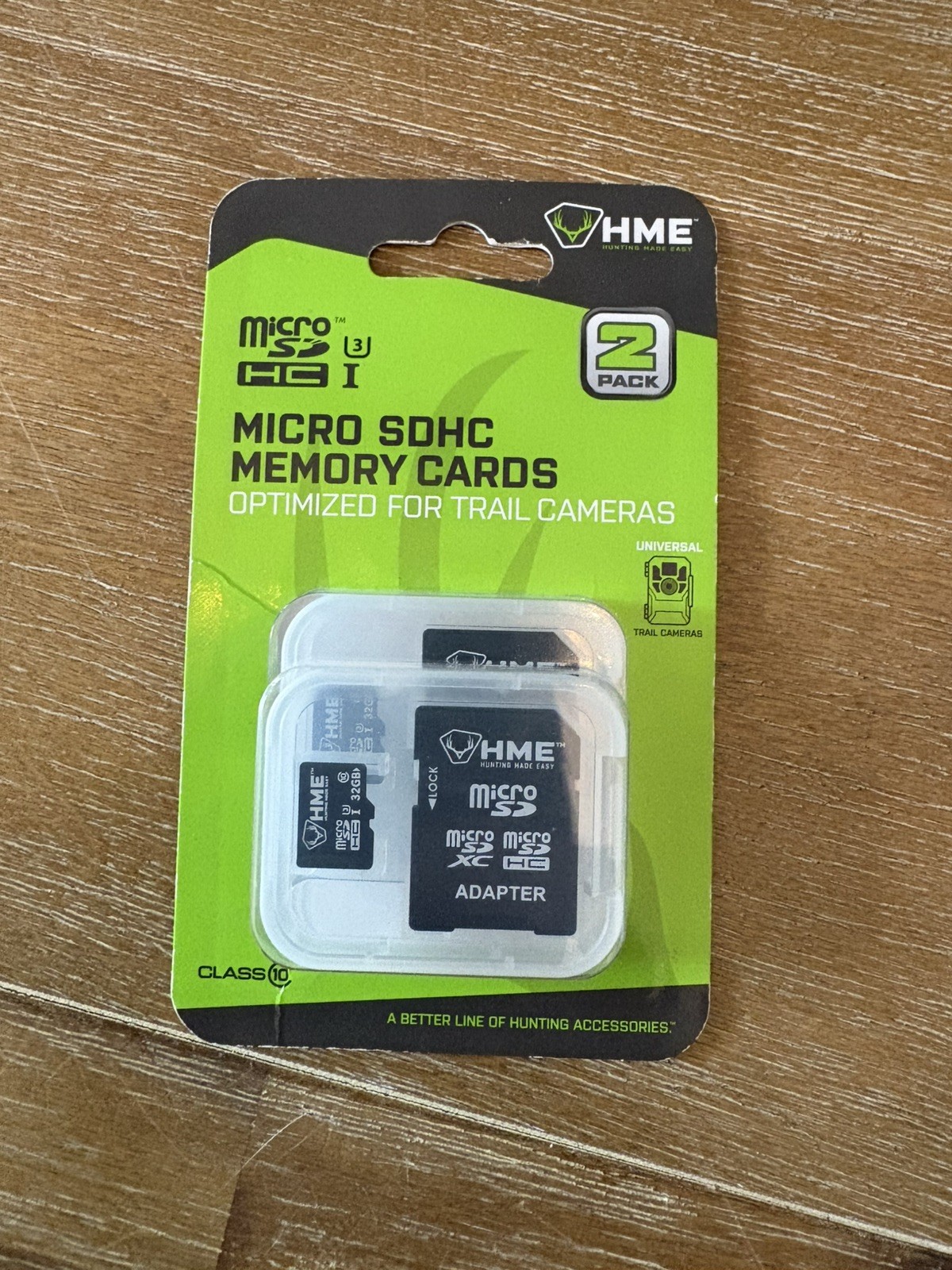 HME Trail Camera Micro SDHC 32GB Memory Card w/Adapter  - 2 PACK