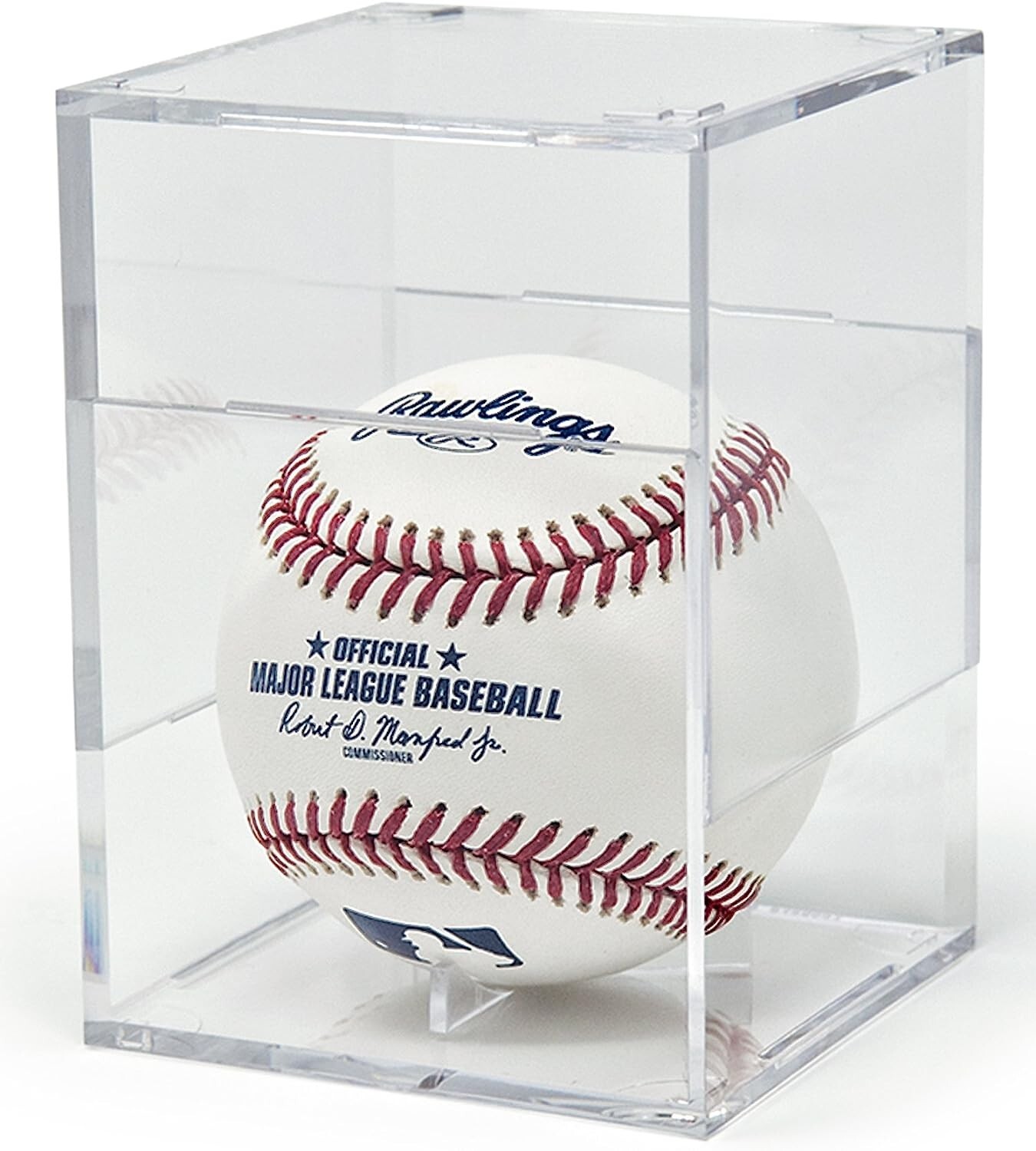 THE ORIGINAL BALLQUBE - Grandstand Baseball Display Case, Autographed Baseball